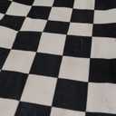 Terrug Black and White Checkered Runner Rug for Bedroom, 2x6 Soft Washable Rug with Non Slip, Low Pile Stain Resistance Carpet for Entryway Hallway Kitchen Laundry Living Room (2' x 6' (Rectangular), Black & White)