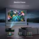 CiBest Mini Projector with WiFi and Bluetooth, Compatible with Netflix/YouTube/PrimeVideo, Electric Focus & Keystone, Short Throw Full HD 1080P Video Projector, Portable Outdoor/Indoor Use