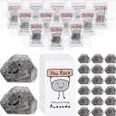 Huwena 50 Sets Inspirational You Rock Employee Appreciation Gifts Smile Resin Stone with Thank You for Being Awesome Rock Card Bulk for Team Teachers Staff Coworkers Adults Party Favor