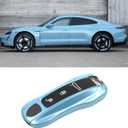 LCE Crystal Blue Key Fob Cover Compatible with Porsche Cayenne 2018-2025 Panamera 2017-2024 911 2019-2023 Taycan 2019-2024 Compatible with Porsche Key Cover (New Model)