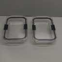 Rubbermaid Brilliance Glass Food Storage Containers, 8 Cup, Set of 2, BPA-Free, Leak-Proof, Clear