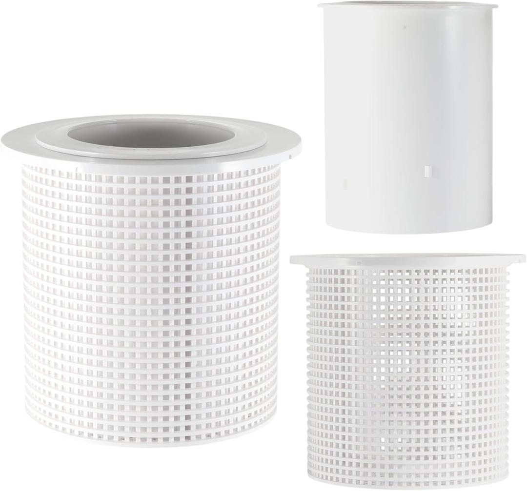 Replacement R38013A and R38013B Admiral Skimmer Basket and Weir Compatible with Pentair Floating Weir, Aladdin B-37, 850001-S-10 | Heavy Duty Plastic Skimmer Basket Fits for Clean Swimming Pool Water