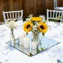 16Pack Square Mirrors for Centerpieces, 8 x 8 Inch Mirror Tray Candle Plate Wall Mounted Mirrors, Acrylic Mirror Tiles for Table Wedding Centerpieces Christmas Party Decor, Home Crafts