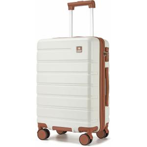 Carry on Luggage 20Inch Expandable Suitcase 22 * 14 * 9, Beige