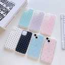 YKCZL for iPhone 16 Case Cute Little Heart Polka Dot Simple Phone Case Wear IMD Slim Protection Crove for Women Girls-Purple Heart