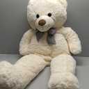 47 inch Big Giant Teddy Bear Stuffed Animals, White Cream Soft Plush Life Size Bear Toy All Ages Gift for Children/ Girlfriend/ Valentine's Day/ Christmas/ Birthday/ Baby Shower/ Wedding/ Party Decorations