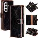 Shieldtop for Galaxy Z Fold 8 Ultra Wallet Case with Card Holder,Coffee
