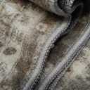 HUGEAR 3x10 Runner Rug Machine Washable Brown Hallway Area Rug Indoor Accent Rug Floral Low Pile Carpet Soft Throw Rug Bedroom Living Room Office Dining Room Kitchen Laundry Room Non Slip