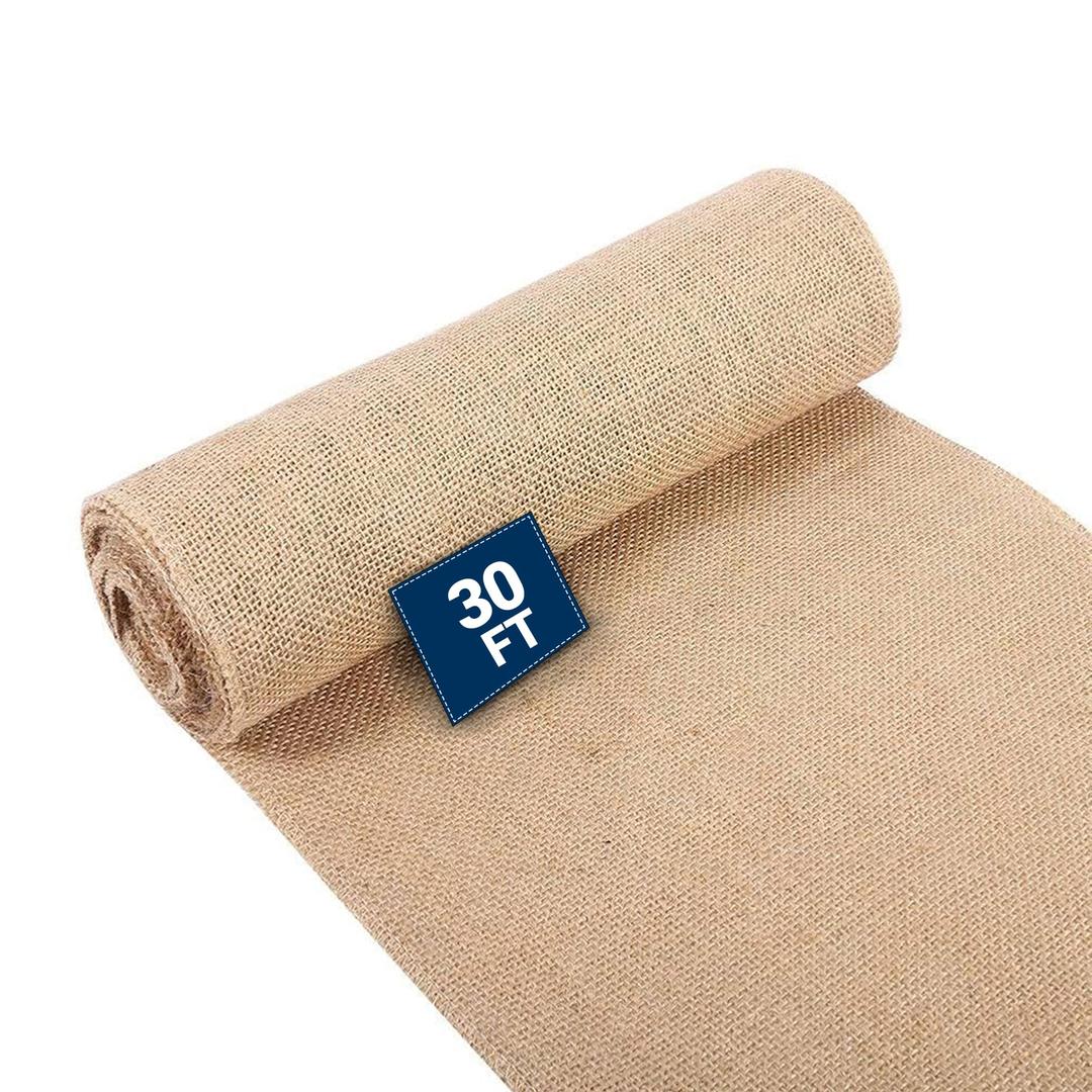 ProYard Natural Burlap Fabric Roll - Garden Plant Cover, Jute Material, 40" x30ft, for Rustic Decor, Gardening, Weed Barrier, Plant Wrapping (5 x 5 Weave)