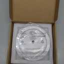 WORHE Candle Holders Italy Premium Natural Marble Candlestick Holder for Jar Pillar Candles Large Round Coaster Plate Jewelry Tray Centerpiece for Wedding Dining Table Home Decor White (ZT011)