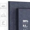 Felt Bulletin Board Tiles -28"x18" Cork Board Alternative for Office Decor, Push Pin Board Wall Organizer 6-Pack - Navy Blue