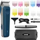 Conair Men Lithium-Ion Rechargeable Clipper & Hair Trimmer for Men, 17-Piece Clippers for Hair Cutting Kit with Color-Coded Combs, 5-Position Taper Control for Tapered Edges and Fades, Quick Charge
