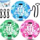 Snow Tube for Teen Outdoor Sledding, 36" Set of 3 Inflatable Heavy-Duty Snow Sled Thickened PVC Snow Toys with Handles Tow Rope Snow Tube Toys, Fun Winter Toys Outdoor Blow Up Sleds for Family