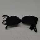Push Up Thick Padded Plunge Underwire T Shirt Lace Bra Lift Support for Women Add One Cup (38C, Solid Black Bra)