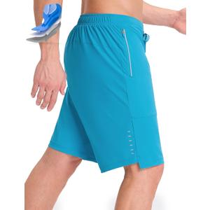 baleaf Men's Mountain Bike Shorts 4D Padded Loose-fit MTB Cycling Lightweight Bicycle Biking Shorts Zipper Pockets (L)