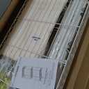 White Clothing Rack with Beige Cover, P1C Rolling Closets