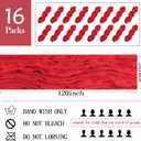 16 Pack Red Cheesecloth Table Runner 20 x 120 inch Gauze Table Runners 10 FT Long,Semi Sheer Boho Cheese Cloth Fabric Table Runner Bulk for Party,Wedding,Baby Shower,Bridal Shower Decoration