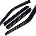 Lightronic Extra Durable Outside-Mount Auto Vent Window Visor, Fits 2011-2025 Dodge Durango, UV Protection Rain Guard, Original Wind Deflector, No-Drill Easy Install, Dark Smoke, 4-Pcs