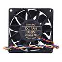 8025 Cooling Fan 80mm X 25mm DC 12V PWM 4Pin Ball Bearing Brushless