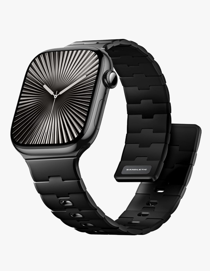 Magnetic Silicone Watchband Compatible with Apple Watch Band 42mm 41mm 40mm 38mm for Men Women, Strong Magnet Sport Strap for iWatch