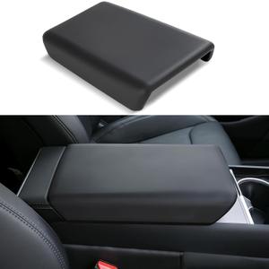 Center Console Armrest Cover for Tesla Model Y 2025/2026 Juniper & Model 3 2024/2025 Highland, Anti-Scratch TPE Center Console Protector for Tesla Model 3/Y Interior Accessories, Black