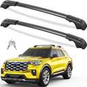 Tuyoung 300lbs Lockable Roof Rack Cross Bars Compatible with Ford Explorer 2020-2026, Heavy Duty Aluminum Anti-Theft Metal Lock Roof Rails Crossbars Rooftop Cargo Bars Luggage Racks Carrier