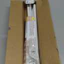 White Wrap Around Curtain Rods 28 to 48 Inch:Blackout Heavy Duty Adjustable Window Curtain Rod Room Darkening,1Inch Modern Industrial Curved French Return Metal Drapery Rods Easy Install,White