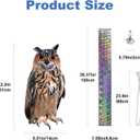 2 x Fake Owl to Scare Pigeon Away 5PCS Flat Paper Hanging Garden Owls Woodpecker Scare Devices with Reflective Tape Plastic Owl to Keep Pigeon Away from Balcony Outdoor Porch Patio Roof Windows Tree