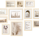 Picture Frame, Picture Frames Collage Wall Decor Made of Solid Wood, Covered by Plexiglass, Natural Wood
