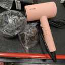 FUNTIN Hair Dryer, Blow Dryer with Diffuser Brush for Women 4C Thick Hair Ionic Hair Dryer(Baby Pink)