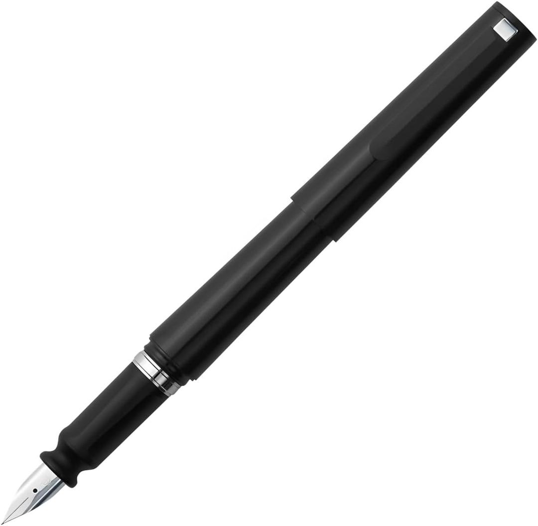 Sailor TUZU ADJUST Fountain Pen, Fine Nib (F), Rotating Nib Feature and Natural Fit Grip, Includes 2 Ink Cartridges (Black) and Converter, Perfect for Beginners and Seasoned Users, Black, 12-0541-220