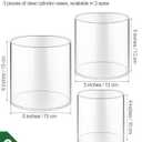 meekoo 3 Pcs Flower Acrylic Vase Cylinders Round Decorative 6 x 6 in, 5 x 5 in, 4 x 4 in Vase Break Resistant Acrylic Flower Cylinder for Centerpiece Home Wedding Decor(Classic)