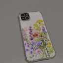 Wild Flower Clear Case Compatible with iPhone 14 Plus, Cute Girls and Women Floral Back Case Cover, Summer Flowers Transparent Flexible TPU Bumper Shockproof Protective Phone Case