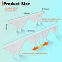 Stove Gap Covers Stainless Steel, 2 Pack Stove Gap Filler Easy Retractable Length 13.8" to 27.5", Width 0.79" ALMCALS Stove Gap Guards Range Trim Kit, Heat Resistant Guard Between Stove Top & Counter (White)