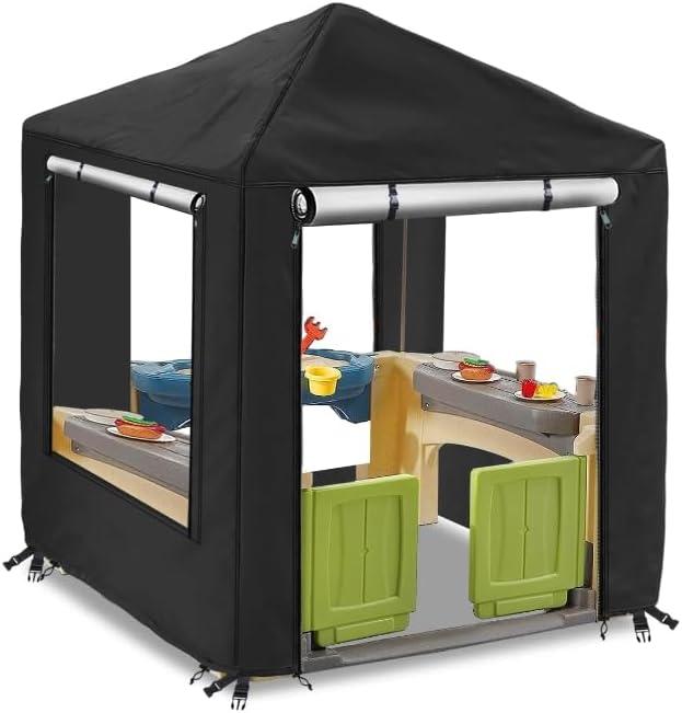 Playhouse Cover, Kids Playhouse Cover for Outdoor Waterproof,Suitable for Step2 Kids Playhouses and Playhouses of The Same Size as Other Brands Kids Playhouses  49.5 W x 49.5 D x 60.2 H