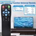 Big Button TV Remote for Seniors & Elderly - Universal Remote with Large Buttons, Simple Setup for TV/DVD/Streaming Devices (2-Device Control) - Ideal for Dementia & Low Vision Users