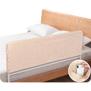 Mybow Bed Rail Cover, Bed Railing Cover for Elderly, Hospital Half Rail Covers - No Padded, Bedside Railing Protector for Seniors with Storage Pocket (Large)