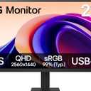 LG 27U631A-B 27-inch QHD (2560 x 1440) IPS Computer Monitor, 100Hz, 5ms, HDR10, Reader Mode, Flicker Safe, HDMI, USB Type-C 15W PD, Black