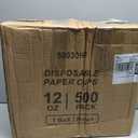 500 Pack 12 oz Coffee Cups, Paper Cups 12 oz Disposable Coffee Cups Thickened Paper Cups Bulk Hot/Cold Cup for Office, Home, Event