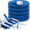 2 Pcs Pool Cleaning Vacuum Kits Include 14" Swimming Pool Vacuum Head with Flexible Wheels and 1-1/2" x 18 FT Hoses for Inground Above Ground Pond Cleaning, Pole Not Included (Side Brushes)