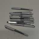 uni-ball(R) Vision(TM) Rollerball Pens, 0.7 mm, Fine Point, Gray Barrel, Black Ink, Pack Of 12, 60126