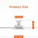 TALOYA 52 inch Ceiling Fans with Lights and Remote, Low Profile Ceiling Fan with Light, Flush Mount, Reversible, 3CCT, Dimmable, Ultra Quiet White Ceiling Fan for Bedroom Living Room Indoor Outdoor
