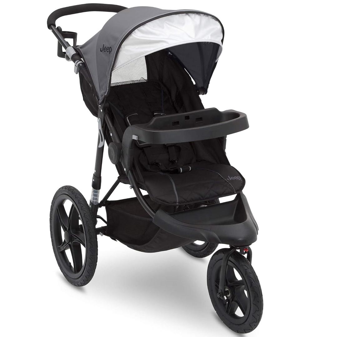 Jeep Classic Jogging Stroller by Delta Children, Grey, 
44.9"L x 24.4"W x 41.1"H