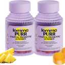 Lemme Purr Vaginal Probiotic Gummies for Women - Balanced pH, Healthy Odor, Yeast Balance & Flora Support + Vitamin C for Immune Health - Tasty Pineapple (60 Count) (Pack of 2)