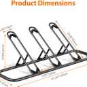 Mr IRONSTONE Bike Rack, Floor Storage Stand for Garage, Indoor/Outdoor Parking Holder, Fits Mountain, Road & Kids Cycles (Black, 3-Slot)
