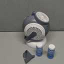 Rechargeable Bubble Machine - Auto 360 Rotation, 75 Tilt Range, 10 Large Wands - Bubbles Blower Maker for Kids, Toddlers, Outdoor Play, Wedding, Birthday, Parties, Gifts Toys for Boys, Girls (White)