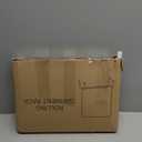 JIUYOTREE Metal Clothing Rack with Wheels, 43.3 Inches Rolling Clothes Garment Coat Rack with Bottom Shelf, Clothing Rack for Hanging Clothes, Coats, Skirts, Shirts, Sweaters, White