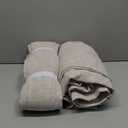 Beige Sheer Pinch Pleated Curtains 105 Inches Long 2 Panels, Back Tab Pleated Drapes Hooks Thick Linen Textured Boho Farmhouse Curtain for Dining Bedroom 70 Inch Wide Each Panel