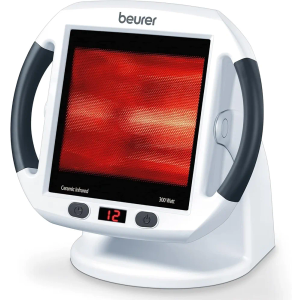 Beurer IL50 Infrared Heat Lamp Heated Red Light Therapy Lamp for Body, Face, Sinuses, & Skin - Effective Muscle Pain & Cold Relief Treatment by Improving Blood Circulation