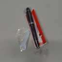Yongsheng Junlai 930 Acrylic Fountain Pen, Size 9 Broad Nib with Piston Filling System, Piano Black Fence Ink Tank with Torpedo Shape Design Large Hand Pen (Silver Trim)